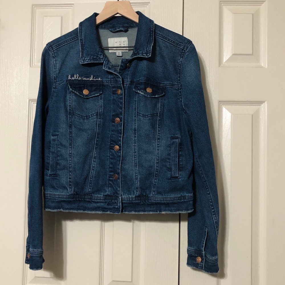 A NEW DAY JEAN JACKET MEDIUM HELLO SUNSHINE
